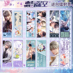 Love and DeepSpace Reverse Holographic Ticket High-Definition Printing Zayne, Xavier, Rafayel Merchandise