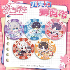 Love and DeepSpace Acrylic Chip Coin 201-250 - Sandwich Double-Sided High-Definition Pattern Anime Game Merchandise