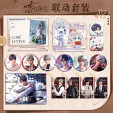 Love and DeepSpace Co-branded with Mandy Combo Set - Double Flash Badge, Standee Anime Mobile Game Merchandise Gift Desktop Decoration - merrys