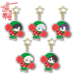 Love and DeepSpace Chibi Rotating Keychain - Golden Star Double-Sided High-Definition Anime Acrylic Charm