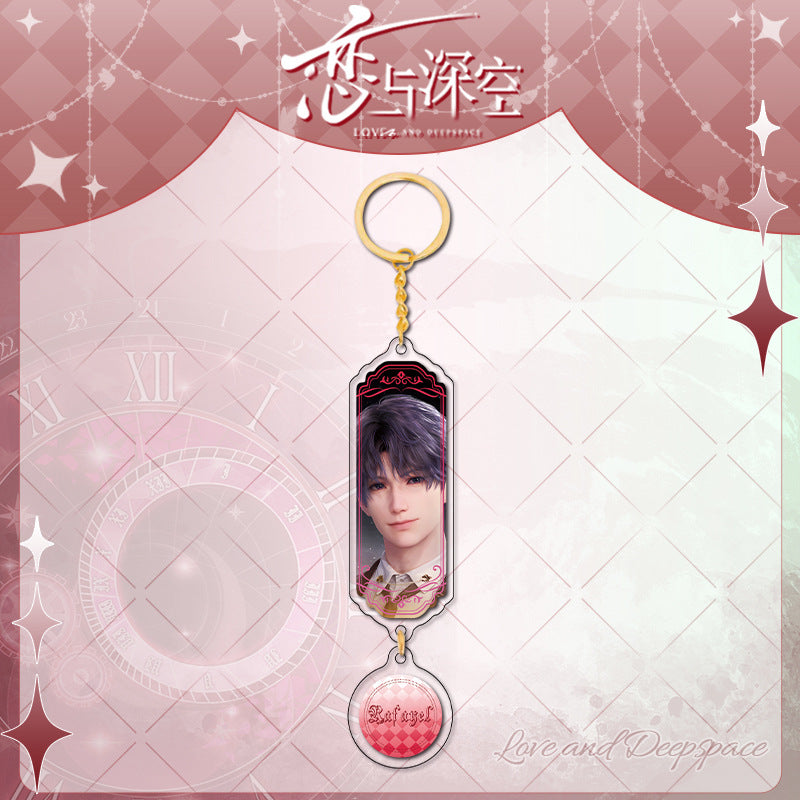 LaDS Sandwich Pendant - Golden Acrylic Round Charm Double-Sided High-Definition Game Anime Merchandise - merrys