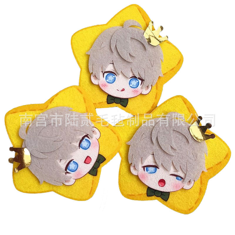 LaDS Doujin Otome Game Merchandise - Handmade Badge (Zayne, Xavier, Rafayel), Hair Clip, Non-woven Fabric Charm - merrys
