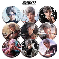 Love and DeepSpace Sylus Double Flash Badge - All Characters 75mm 58mm Tinplate Anime Merchandise - merrys