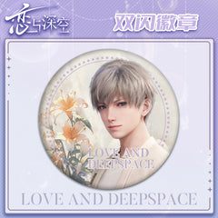Love and DeepSpace Double Flash Badge - 75mm 58mm Tinplate Anime Game Merchandise