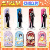 Love and DeepSpace 12cm Double-Sided Insert Standee - Anime Acrylic Desktop Decoration, Sandwich Craft, Combined Illustration - merrys