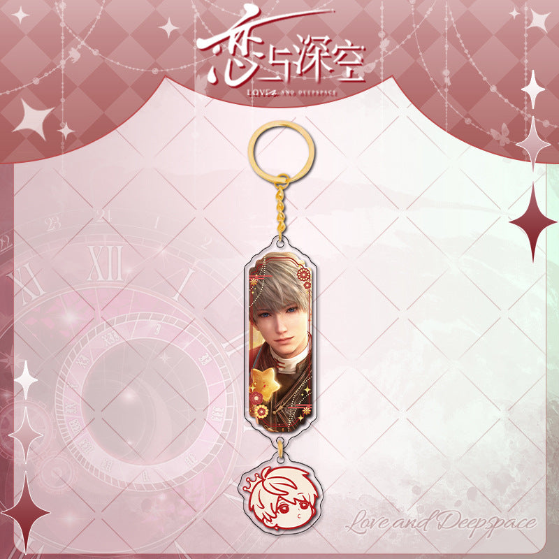 LaDS Sandwich Pendant - Golden Acrylic Round Charm Double-Sided High-Definition Game Anime Merchandise - merrys