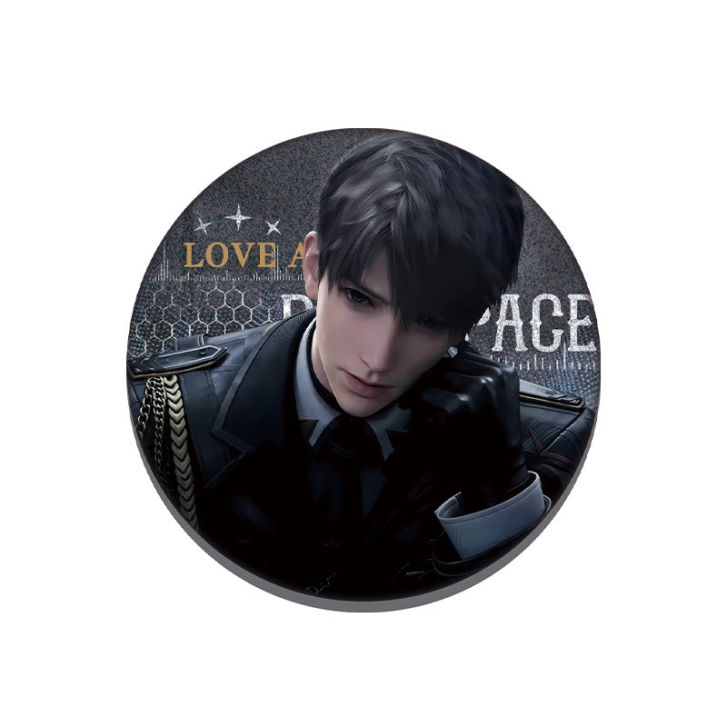 LaDS Caleb Merchandise - Acrylic Sandwich Standee, Double Flash Badge, Art Card, Quicksand Keychain - merrys