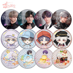 Love and DeepSpace Lawson Co-branded Double Flash Badge - 75mm 58mm Tinplate Anime Merchandise - merrys