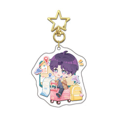 LaDS Series 34-37 Sandwich Star Keychain - Double-Sided High-Definition Anime Acrylic Charm - merrys