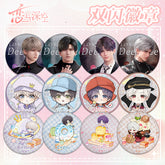 Love and DeepSpace Lawson Co-branded Double Flash Badge - 75mm 58mm Tinplate Anime Merchandise