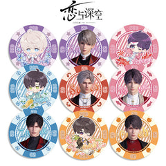 Love and DeepSpace Acrylic Chip Coin 201-250 - Sandwich Double-Sided High-Definition Pattern Anime Game Merchandise