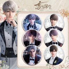 Love and DeepSpace Wedding Card Series Double Flash Badge 197-206 Full Set 75mm 58mm Tinplate Anime Merchandise