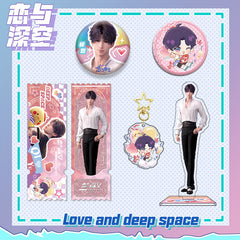 Love and DeepSpace X Guming Co-branded - Sandwich Standee, Quicksand Ticket Stub, 75mm Double Flash Badge