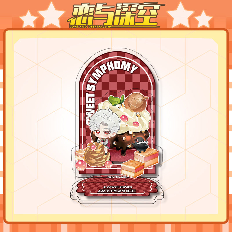 LaDS 12cm Double-Sided Insert Standee - Anime Acrylic Desktop Decoration, Sandwich Craft, Combined Illustration - merrys