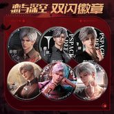 Love and DeepSpace Sylus Double Flash Badge - All Characters 75mm 58mm Tinplate Anime Merchandise