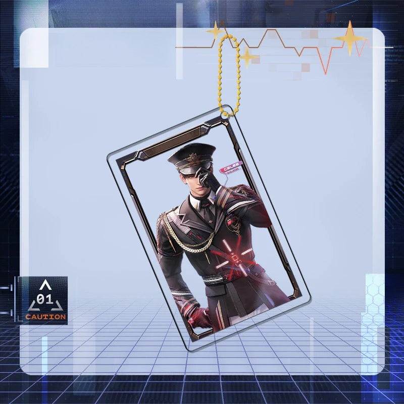 LaDS Caleb Merchandise - Acrylic Sandwich Standee, Double Flash Badge, Art Card, Quicksand Keychain - merrys