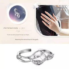 Lads High-End Custom 999 Fine Silver Beloved Journey Wedding Ring