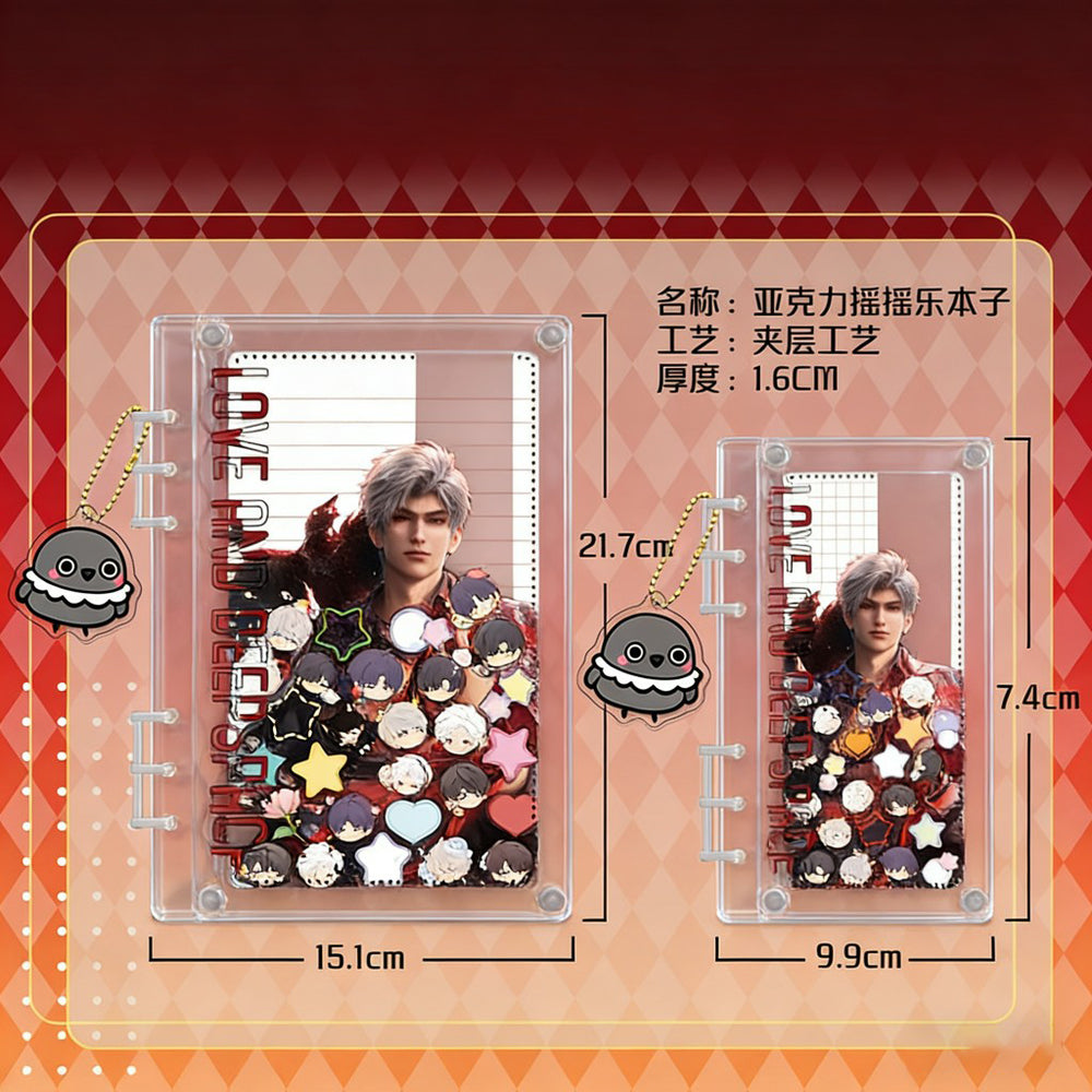 LaDS Acrylic Shaker Notebook - Student Essential Anime Desktop Decoration - merrys