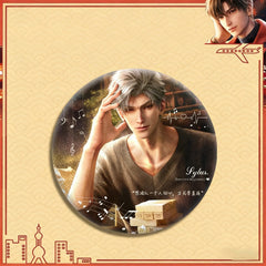 LaDS Double Flash Badge 165-186 - Silver Foil Plain Surface Diameter 75mm 58mm Tinplate Anime Badge - merrys