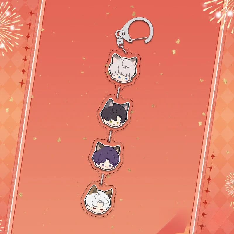LaDS Chibi String Charm - Acrylic Sandwich Craft Keychain Celebrity Anime Merchandise - merrys