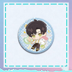 LaDS Collab Series PET Double Flash Badge - Tinplate 58/75mm Anime Game Merch - merrys