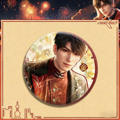 LaDS Double Flash Badge 165-186 - Silver Foil Plain Surface Diameter 75mm 58mm Tinplate Anime Badge - merrys