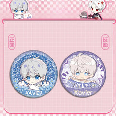 LaDS Flow Sand Mahjong Badge - Full Double-Sided Pattern 58mm Doujin Acrylic Merchandise - merrys
