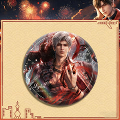 LaDS Double Flash Badge 165-186 - Silver Foil Plain Surface Diameter 75mm 58mm Tinplate Anime Badge - merrys