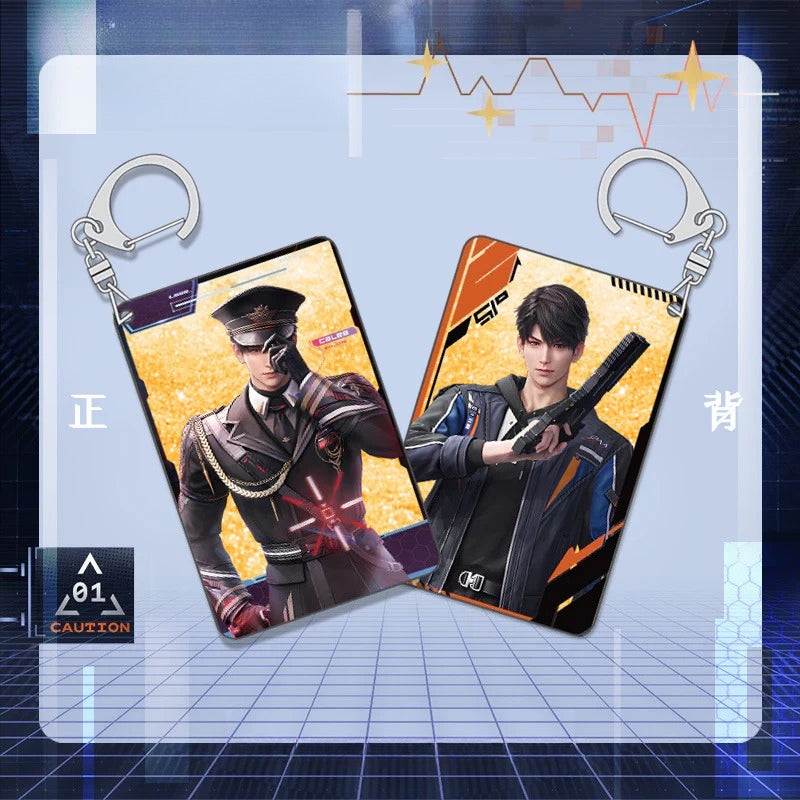 LaDS Caleb Merchandise - Acrylic Sandwich Standee, Double Flash Badge, Art Card, Quicksand Keychain - merrys