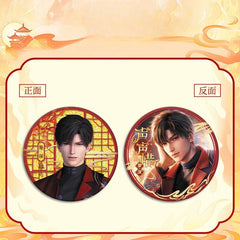 LaDS Flow Sand Mahjong Badge - Full Double-Sided Pattern 58mm Doujin Acrylic Merchandise - merrys