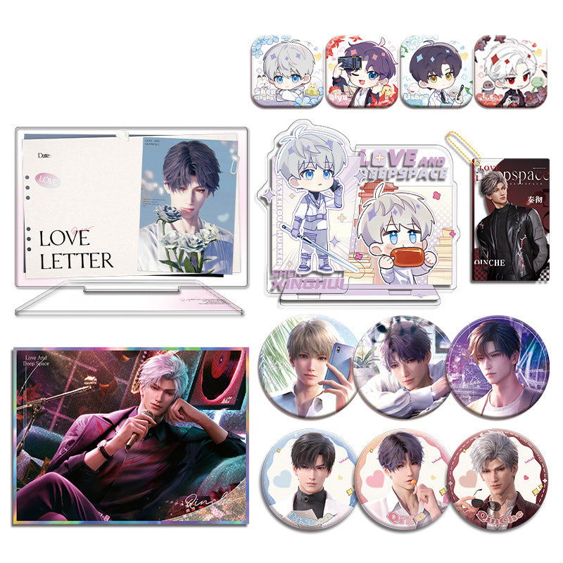 LaDS Co-branded with Mandy Combo Set - Double Flash Badge, Standee Anime Mobile Game Merchandise Gift Desktop Decoration - merrys