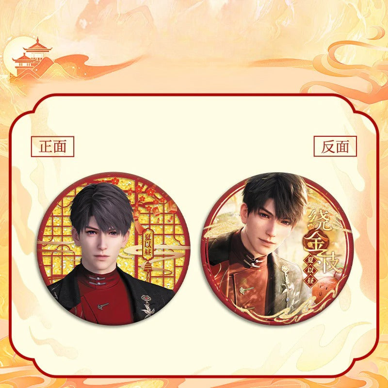 LaDS Flow Sand Mahjong Badge - Full Double-Sided Pattern 58mm Doujin Acrylic Merchandise - merrys