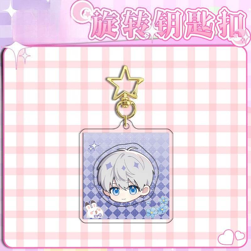 LaDS Rotating Golden Star Keychain 11-25 Sandwich Craft Double-Sided High-Definition Anime Acrylic Charm - merrys