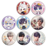 LaDS Collab Series Double Flash Badge - Silver Foil Holographic Plain Surface Tinplate 58/75mm