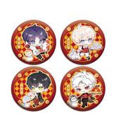 LaDS New Year Chibi Double Flash Badge 139-142 - 75mm 58mm Tinplate Anime Merchandise Badge