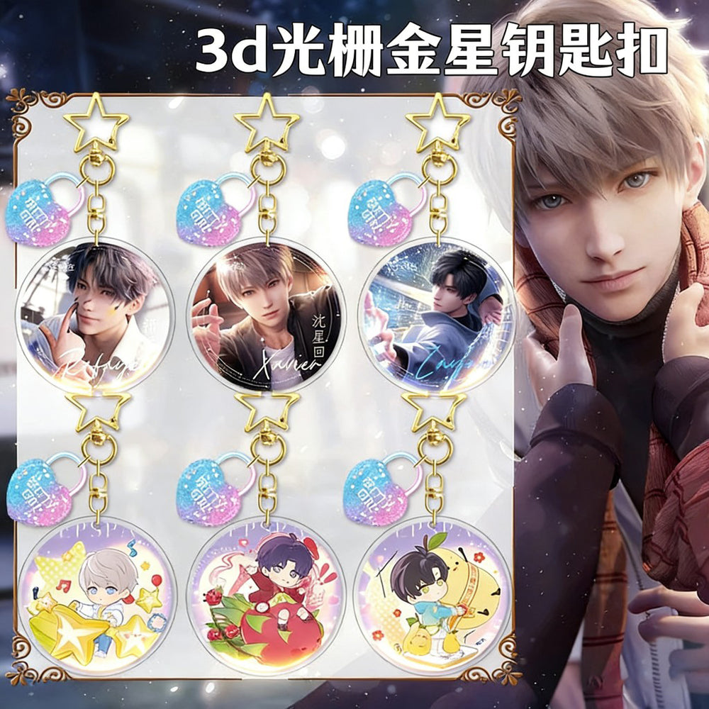 LaDS Lenticular Keychain - 3D Transformation Zayne, Rafayel, Xavier Game Anime Merchandise - merrys