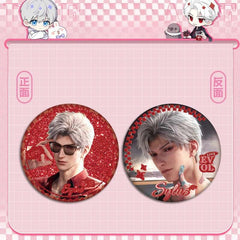LaDS Flow Sand Mahjong Badge - Full Double-Sided Pattern 58mm Doujin Acrylic Merchandise - merrys