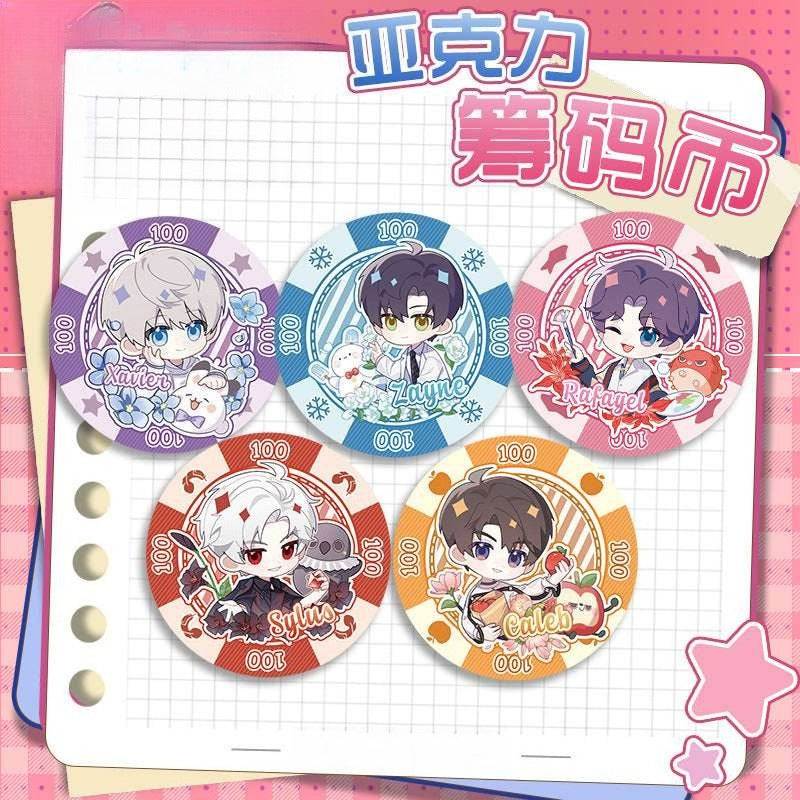 LaDS Acrylic Chip Coin 201-250 - Sandwich Double-Sided High-Definition Pattern Anime Game Merchandise - merrys