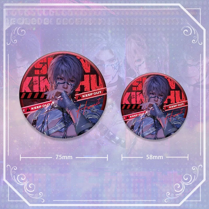 LaDS Double Flash Badge 187-191 - PET Material 75mm 58mm Tinplate Anime Merchandise - merrys