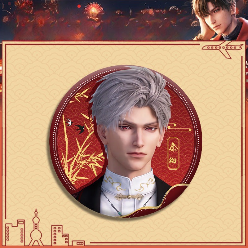 LaDS Double Flash Badge 143-196 - Diameter 75mm 58mm Tinplate Anime Merchandise - merrys