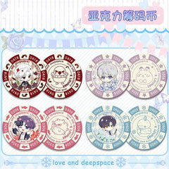 LaDS Acrylic Chip Coin - Sandwich Double-Sided High-Definition Pattern Anime Game Decorative Merchandise - merrys