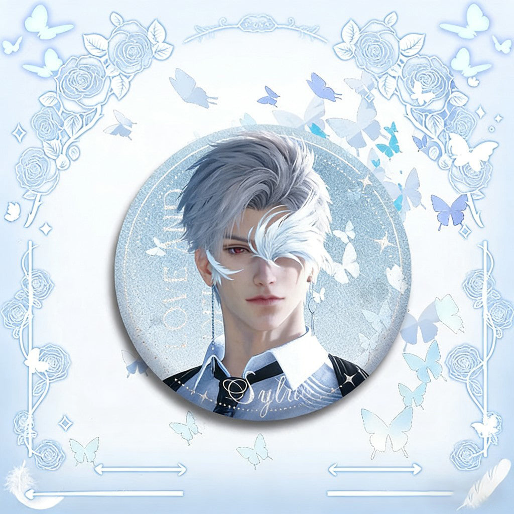 LaDS Double Flash Badge 135-138 - Diameter 75mm 58mm Tinplate Anime Merchandise Badge - merrys