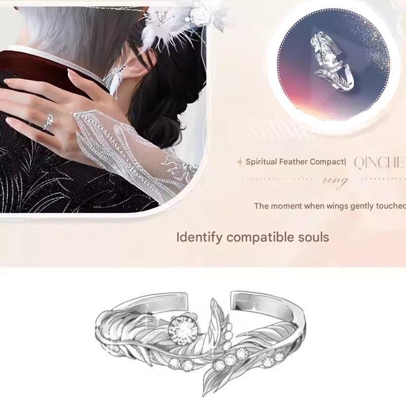 Lads High-End Custom 999 Fine Silver Beloved Journey Wedding Ring