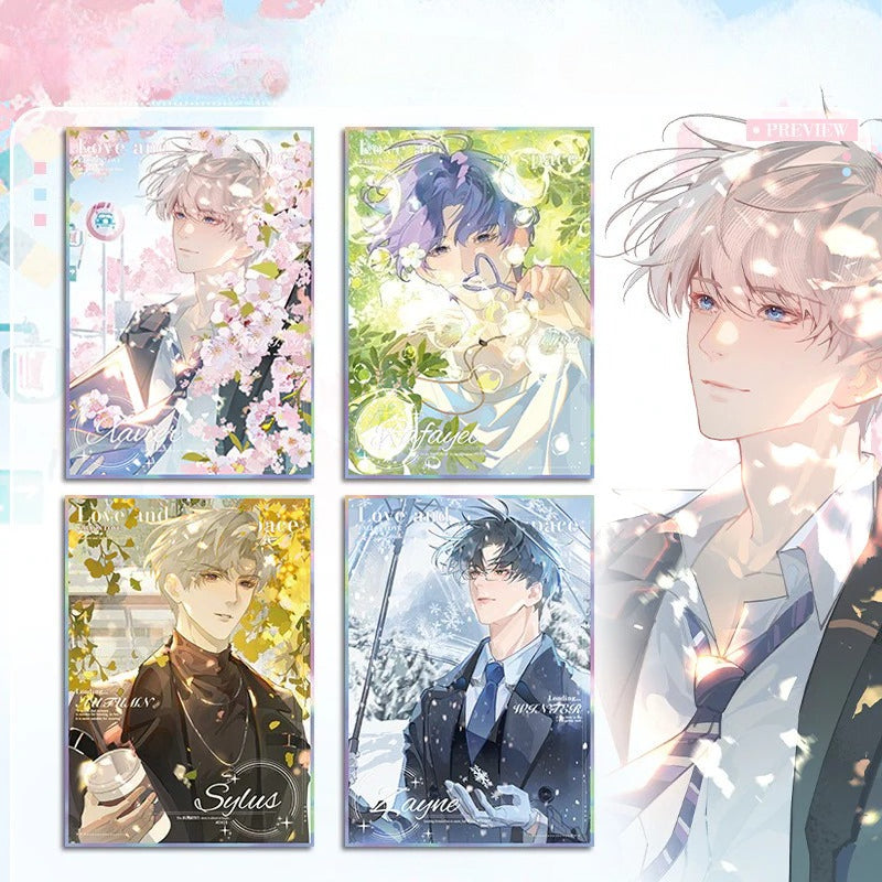 LaDS Original Four Seasons Movement Acrylic Art Card - Large Size 20.5*14.5cm Anime Merchandise - merrys