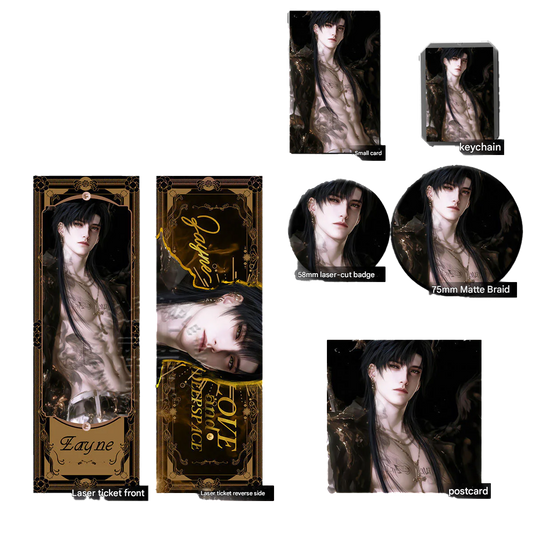 Artist-Authorized Lads Zayne Holographic Laser Badge - Anime Fan-Made Collectible Pin