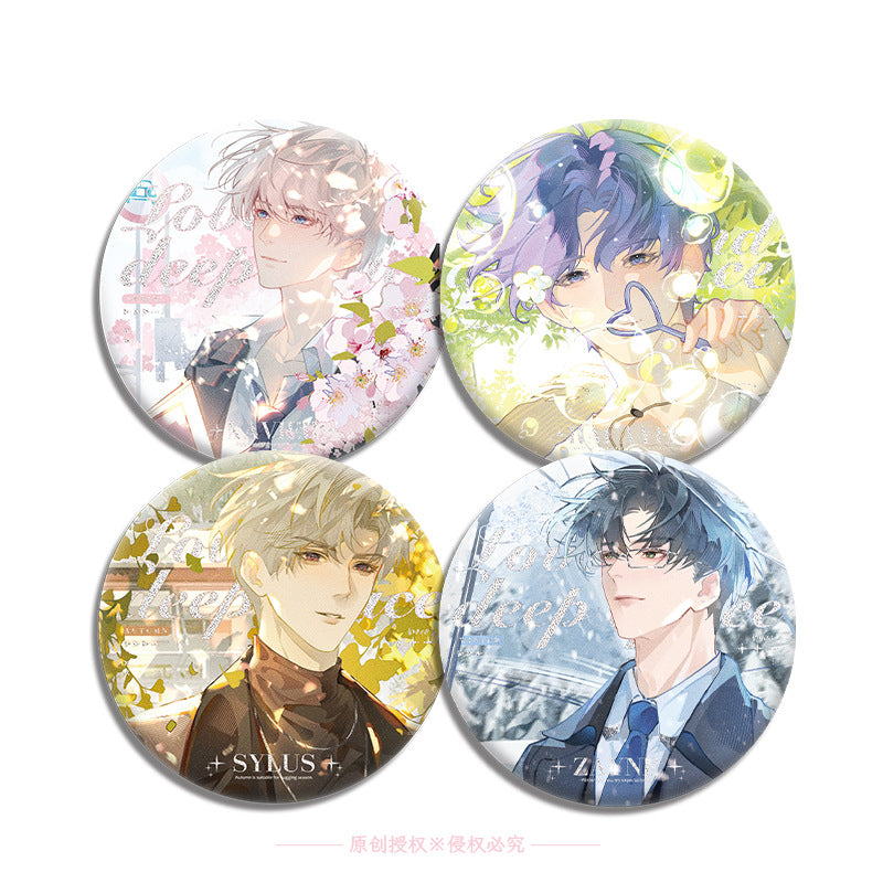 LaDS Original Four Seasons Movement Double Flash Badge - 75mm 58mm PET Badge Game Merchandise - merrys