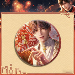 LaDS Double Flash Badge 165-186 - Silver Foil Plain Surface Diameter 75mm 58mm Tinplate Anime Badge - merrys