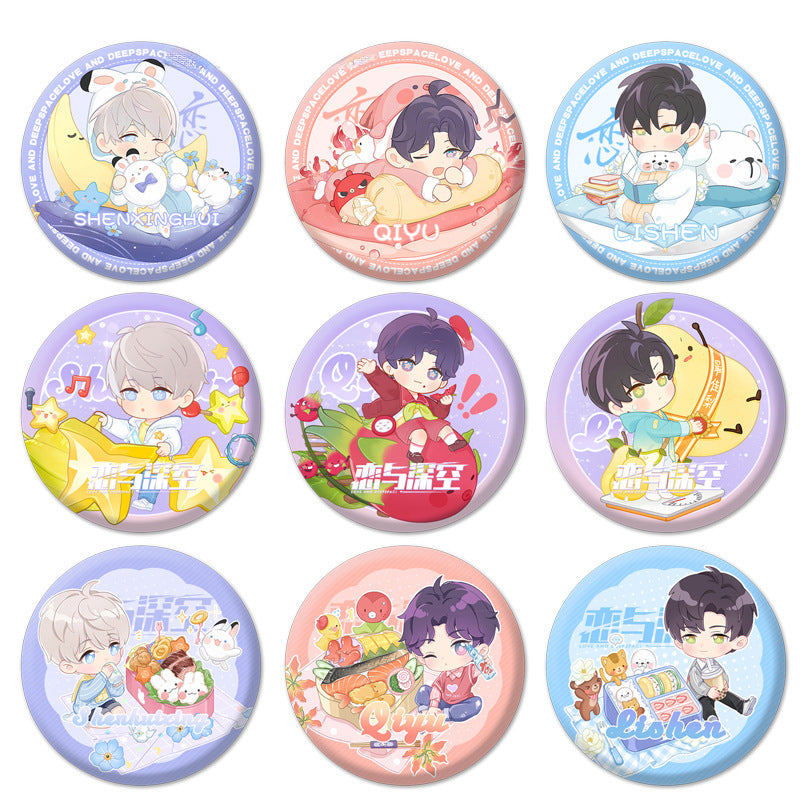 LaDS Series 101 Badge - Chibi Cartoon Character Zayne, Rafayel All Characters Badge Merchandise - merrys