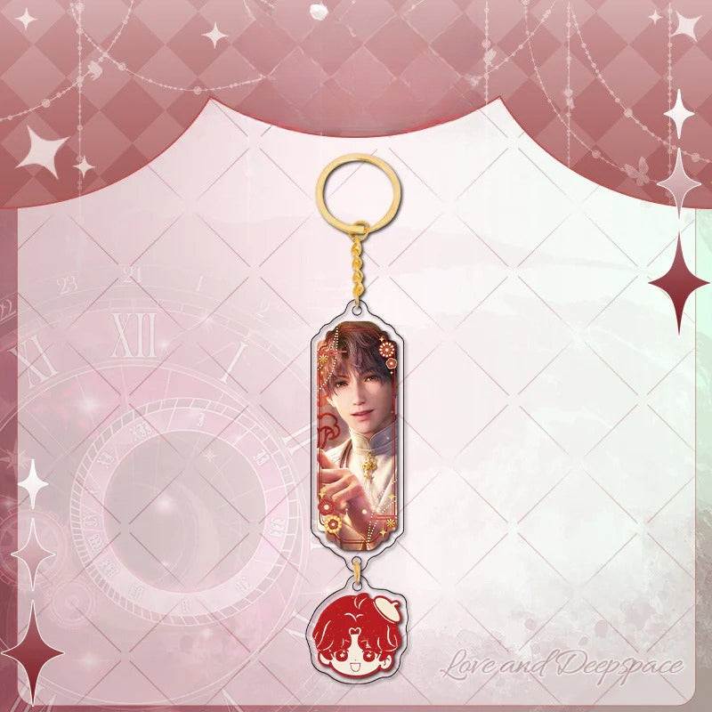 LaDS Sandwich Pendant - Golden Acrylic Round Charm Double-Sided High-Definition Game Anime Merchandise - merrys