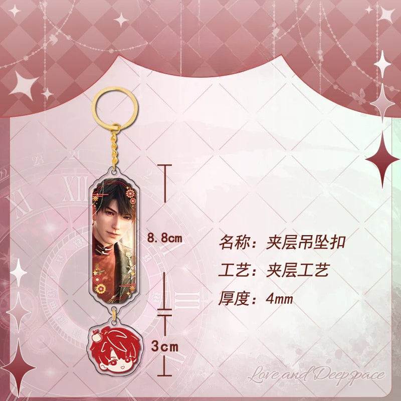 LaDS Sandwich Pendant - Golden Acrylic Round Charm Double-Sided High-Definition Game Anime Merchandise - merrys